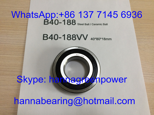 B40-188VV 15000RPM Rodamiento de bola de acero B40-188-2RS Rodamiento de motor de alta velocidad 40*80*18mm