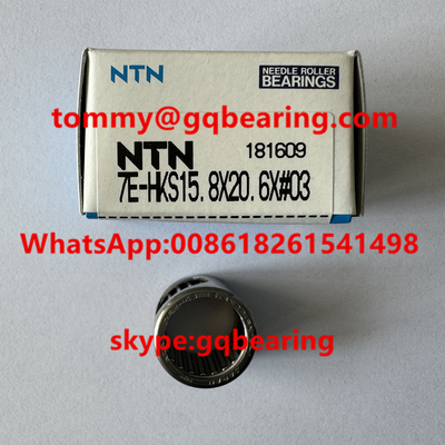 Material de acero cromado NTN 7E-HKS15.8X20.6X19-1 7E-HKS15.8X20.6X#03 Rodamiento de rodillos de agujas de taza