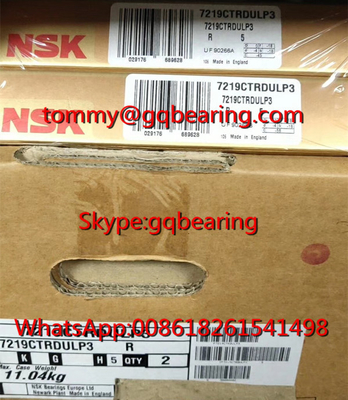 P3 Superprecisión NSK 7219CTRDULP3 Bolos de contacto angulares de fila única con rodamiento de 95*170*32mm