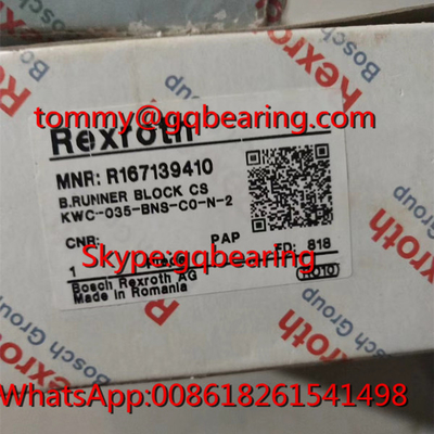 Transporte linear ancho material de Bosch R167139410 del bloque del corredor de Rexroth R167139410 del acero de carbono