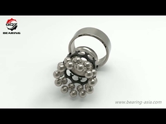 Auto-alineamiento de rodamiento de bolas de doble fila de aceite con jaula de acero