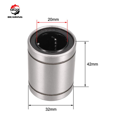 LM20UU Material de acero inoxidable de rodamiento de bolas lineal de caucho sellado