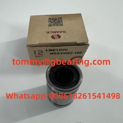 Acero Samick LME12UU WEE24062-109 Jaula de resina rodamiento lineal de bolas LME12-A Revestimiento lineal