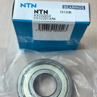 63/22ZZ / 63/22ZZC3 / 63/22DDU / 63-22 Rueda de coche de ranura profunda de fila única con rodamiento de 22*56*16 mm