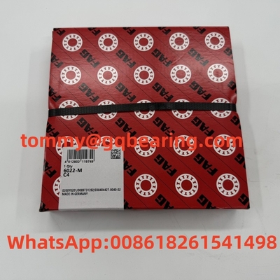 6022 FAG 6022-M-C4 Rodamiento de bolas de línea única de jaula de latón con ranura profunda