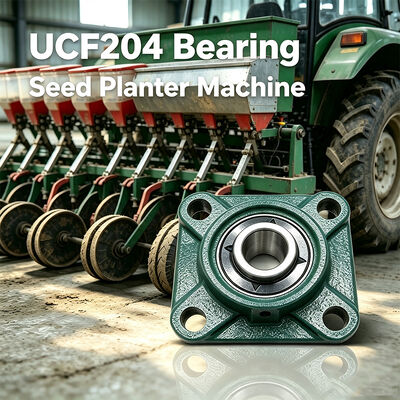 UCF204 Square Flange Pillow Block Bearing 20mm Bore Cast Iron Housing Mounted Unit for Disc Harrow Tiller