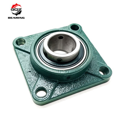 LYF205 2F Square 4-Bolt Flange Bearing Unit, Double 2F Flinger-Rubber Anti-Mud Seals