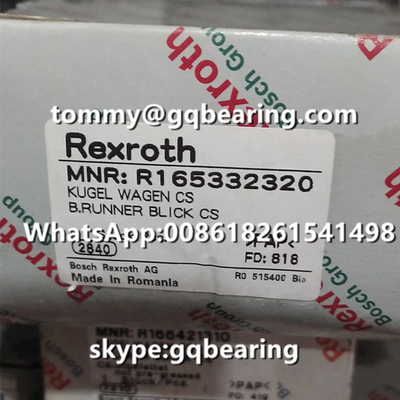 Tipo material de acero bloque linear del reborde de Rexroth R165332320 de la altura estándar estándar de la longitud