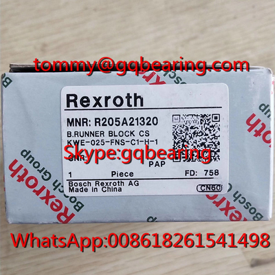Material de acero al carbono Rexroth R205D11220 Bloque de corredores de carril de bolas R205D11220 Bloque lineal KWE-015-SLS-C1-P-1
