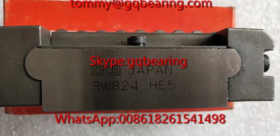 Rodamiento de rodillos linear plano de la precisión de acero del material IKO RWB16HE5 del origen Gcr15 de Japón
